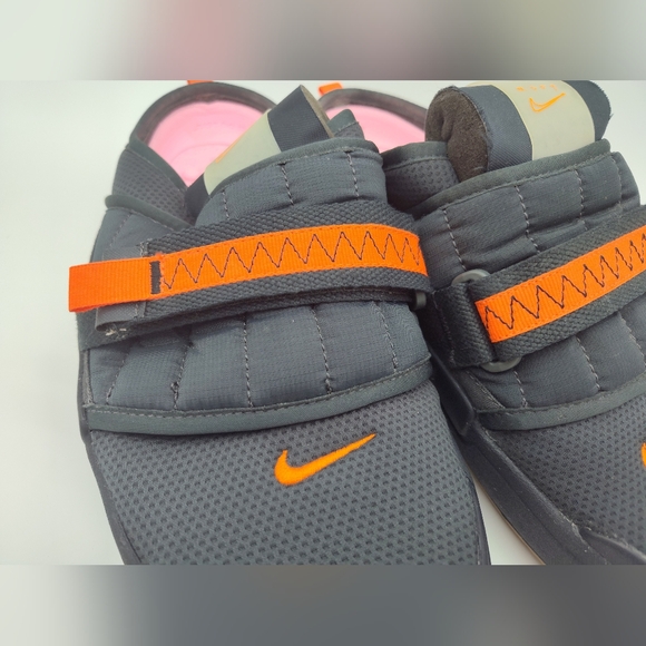 NIKE Offline Mule Black Orange Pink Slip On Comfort Shoes Men 12 EUC - Picture 3 of 8